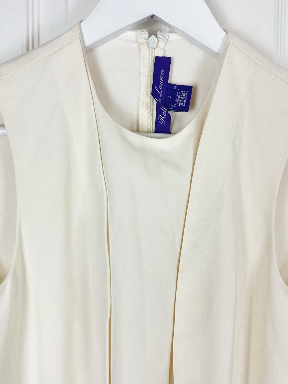 Ralph Lauren Purple Label Ivory Wool Silk Sheath Dress - Picture 3 of 15